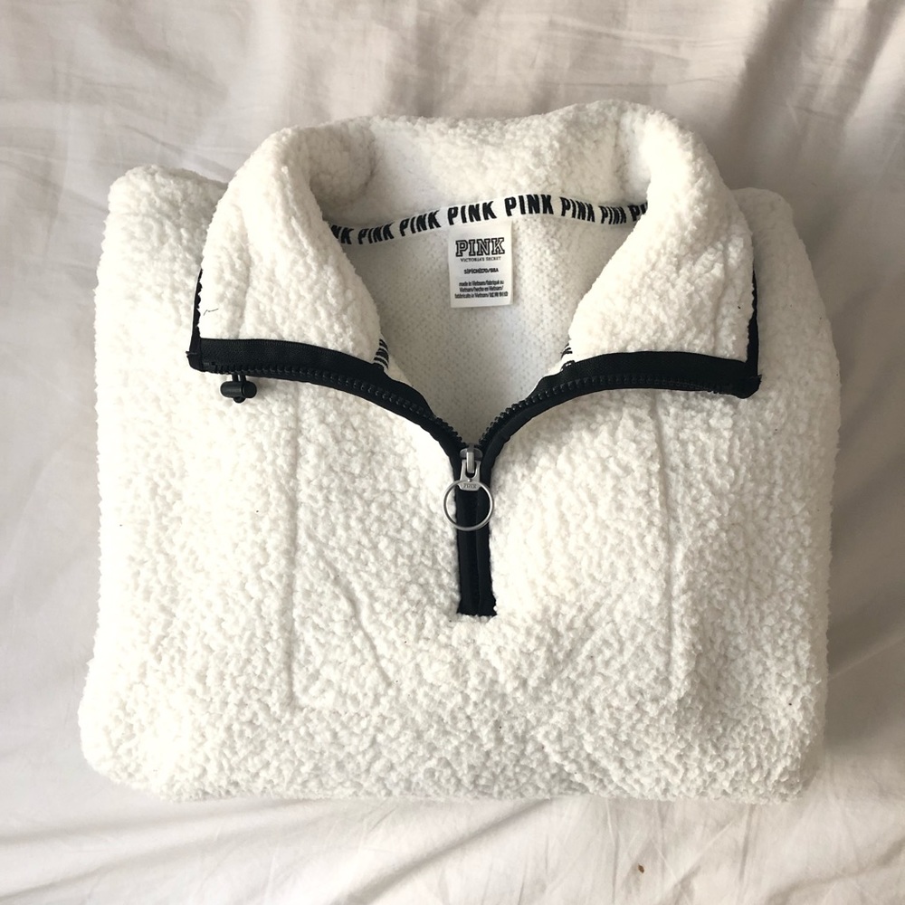 PINK Sherpa Quarter Zip